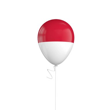 Bir dize üzerinde Endonezya bayrağı balon. 3B Işleme