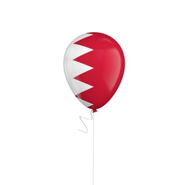 Bir dize üzerinde Bahreyn bayrağı balon. 3B Işleme