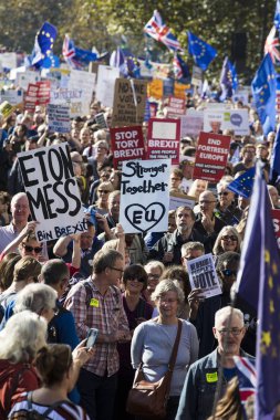 Londra, Ingiltere-20 Ekim 2018: yüz binlerce insan 