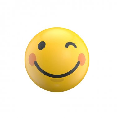 Emoji ifade karakter yüz 3D Rendering