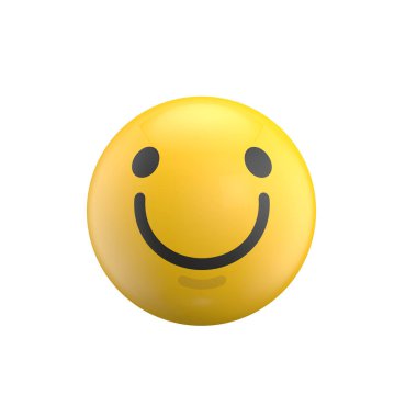 Emoji ifade karakter yüz 3D Rendering
