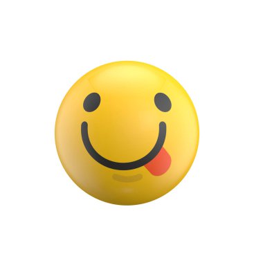 Emoji ifade karakter yüz 3D Rendering