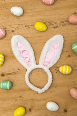 Tavşan kulakları ve Paskalya yumurta Paskalya tatili arka plan