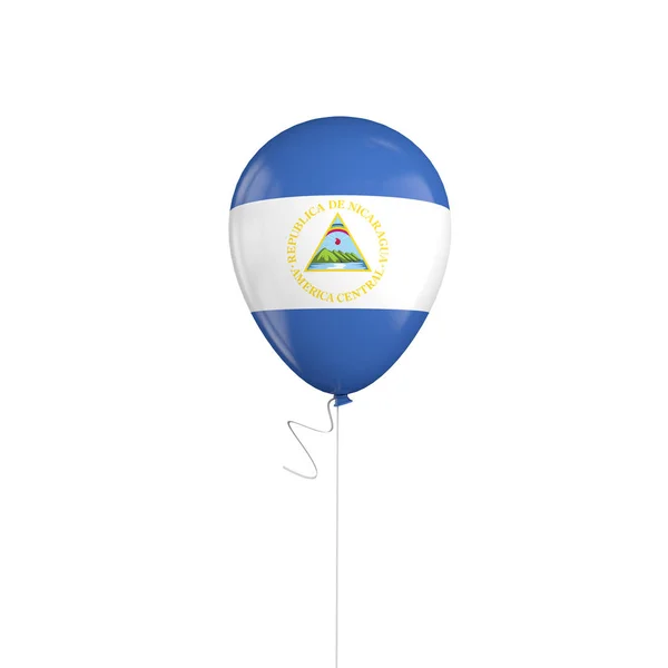 Nicaragua flagga ballong på en sträng. 3D-rendering — Stockfoto