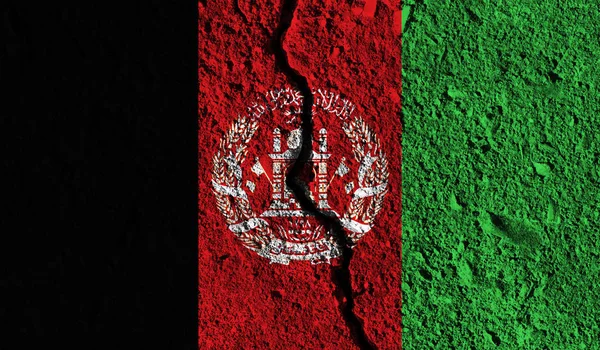 Afganisztán zászló kiváló közepén keresztül. Országonként elosztva — Stock Fotó