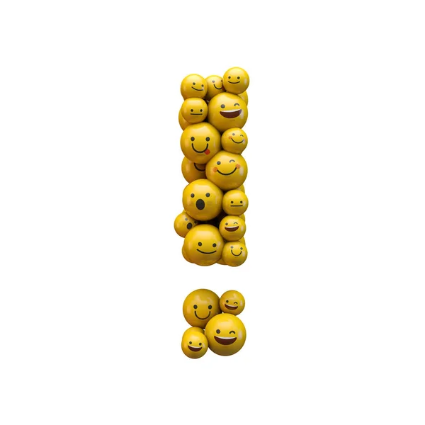 Opgraving Markeer emoji karakter lettertype. 3D-rendering — Stockfoto