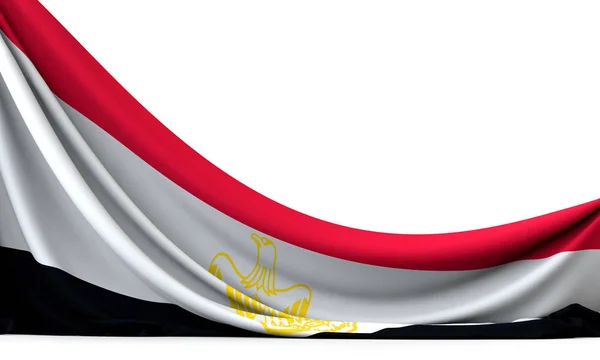 Egypte nationale vlag opknoping stof banner. 3D-rendering — Stockfoto