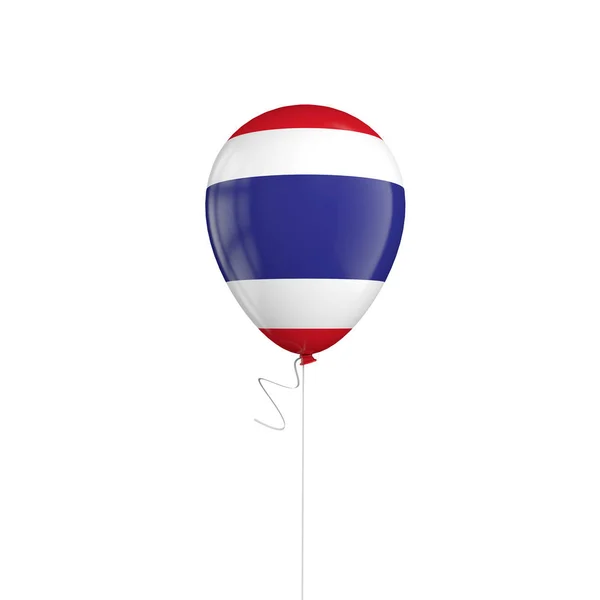 Bandeira da Tailândia balão em uma corda. Renderização 3D — Fotografia de Stock