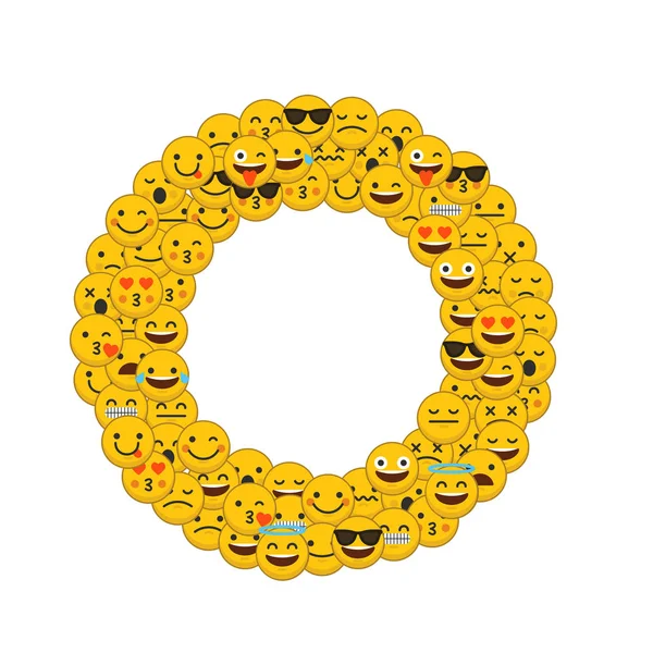 Emoji smiley karakters hoofdletter O — Stockfoto