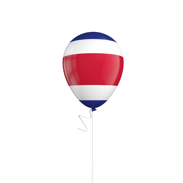 Коста-Ріка прапор повітряна куля на нитку. 3D-рендерінг — стокове фото