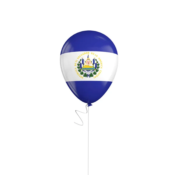 El Salvador flag balloon on a string. 3D Rendering — Stock Photo, Image