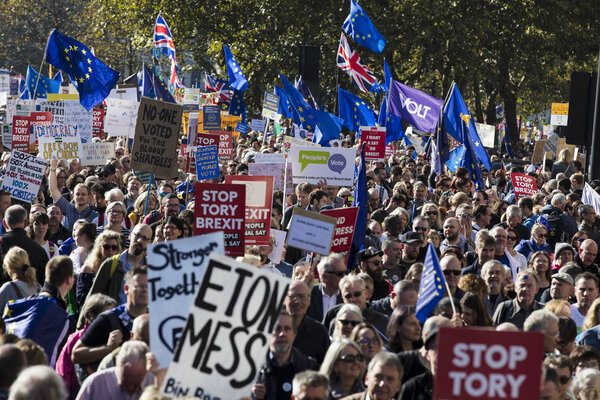 LONDON, UK - OCTOBER 20th 2018: Hundreds of thousands of people 