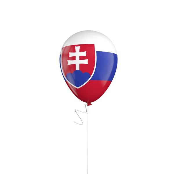 Герб Словаччини, повітряна куля на нитку. 3D-рендерінг — стокове фото