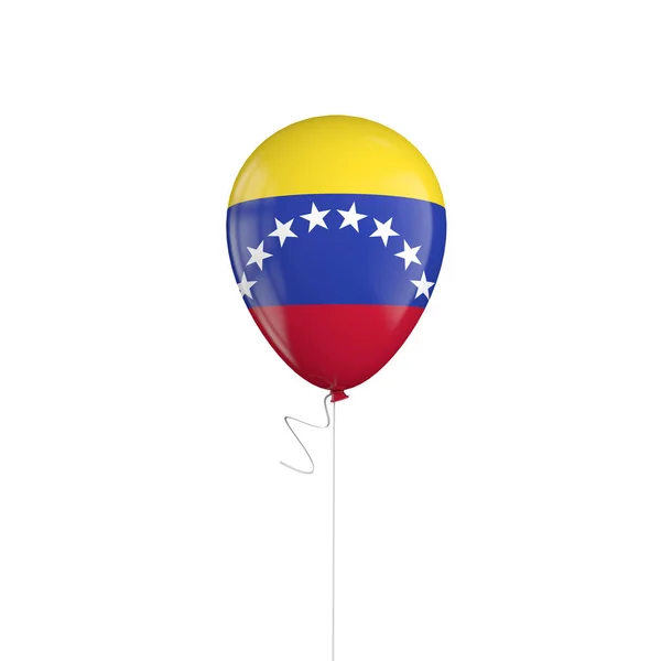 Balão bandeira Venezuela em uma corda. Renderização 3D — Fotografia de Stock