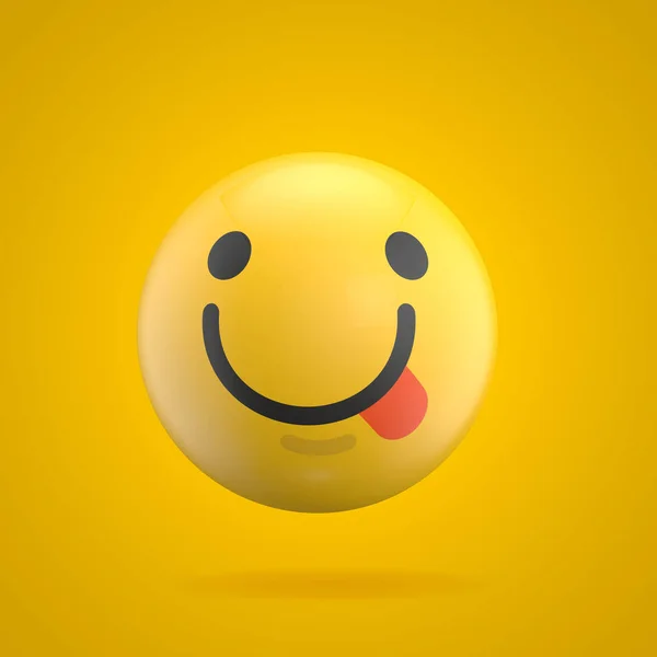 Emoji personagem emoticon rosto 3D Renderização — Fotografia de Stock