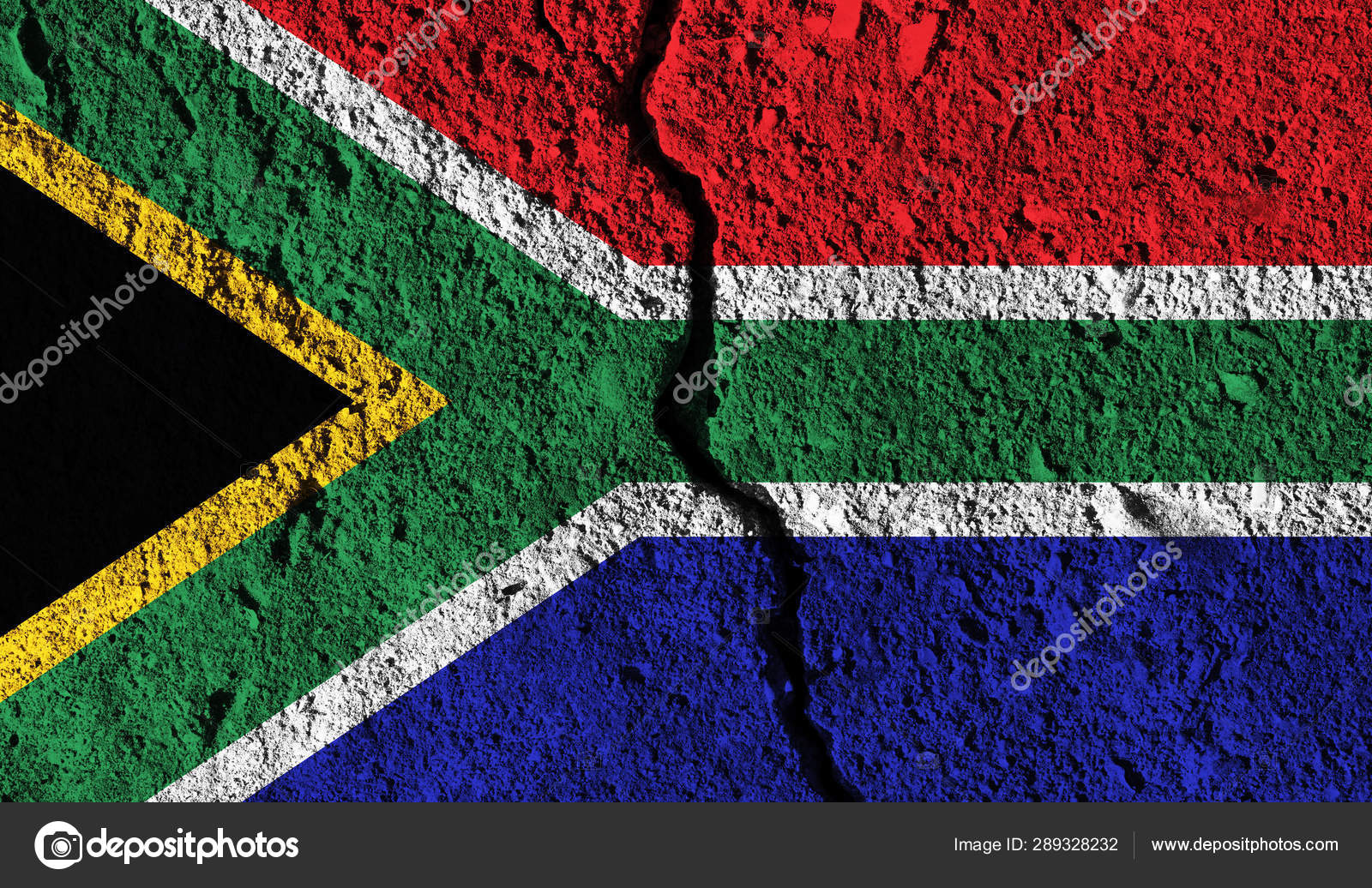 Drapeau Afrique du Sud / South Africa Flag Stock Photo