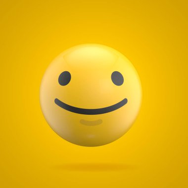 Emoji ifade karakter yüz 3D Rendering