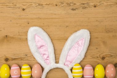 Tavşan kulakları ve Paskalya yumurta Paskalya tatili arka plan