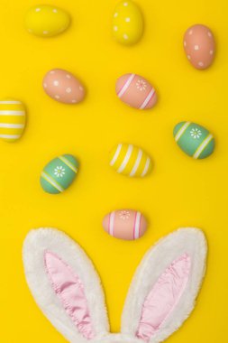 Tavşan kulakları ve Paskalya yumurta Paskalya tatili arka plan