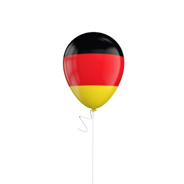 Almanya bayrak bir dize üzerinde balon. 3B Işleme