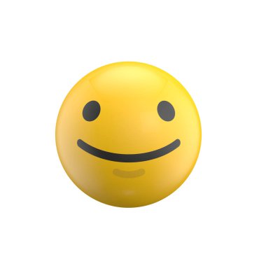 Emoji ifade karakter yüz 3D Rendering