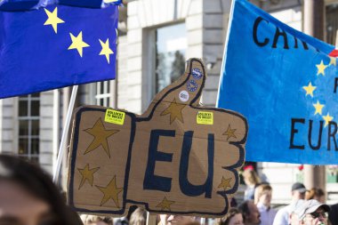 Londra, Ingiltere-20 Ekim 2018: yüz binlerce insan 