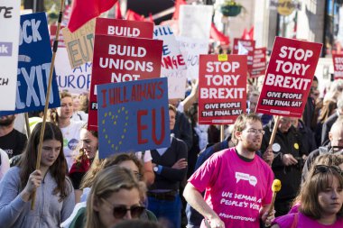 Londra, Ingiltere-20 Ekim 2018: yüz binlerce insan 