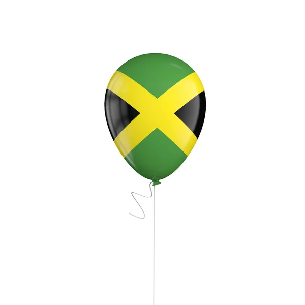 Globo de bandera de Jamaica en una cuerda. Renderizado 3D —  Fotos de Stock
