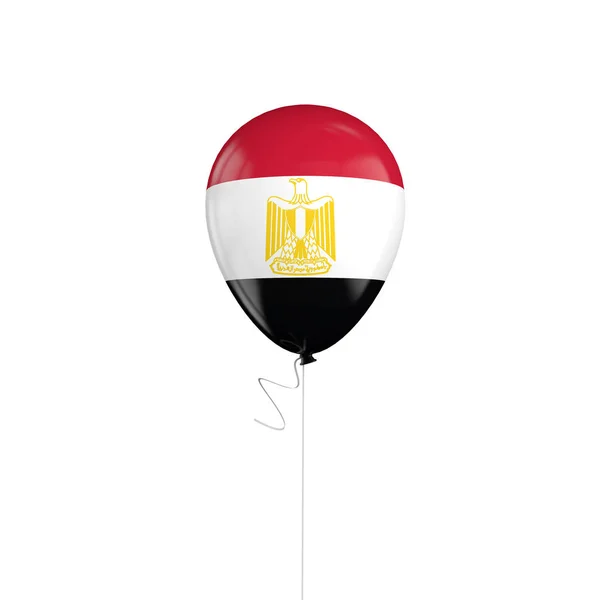 Bir dize üzerinde Mısır bayrağı balon. 3B Işleme — Stok fotoğraf