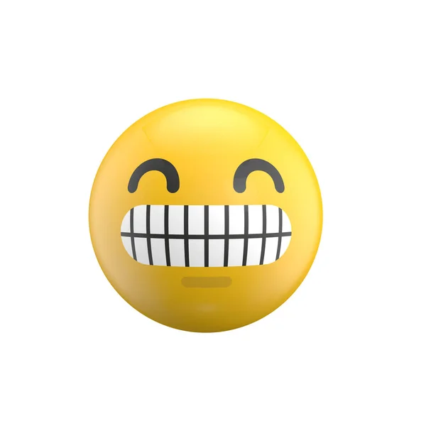 Emoji personagem emoticon rosto 3D Renderização — Fotografia de Stock