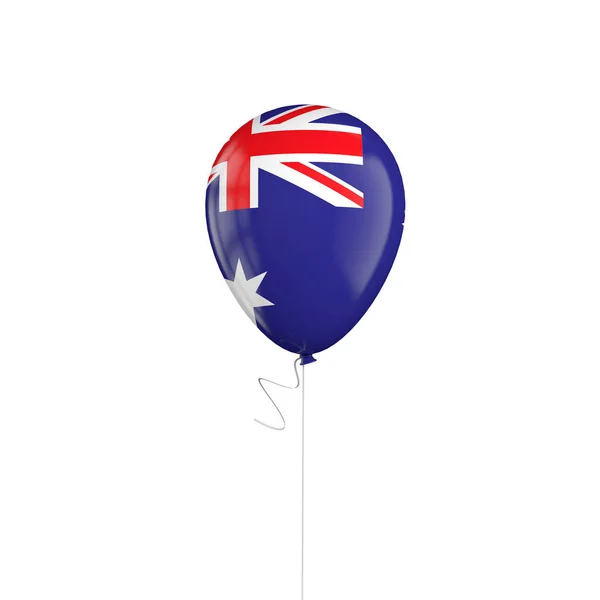 Australien flagga ballong på en sträng. 3D-rendering — Stockfoto