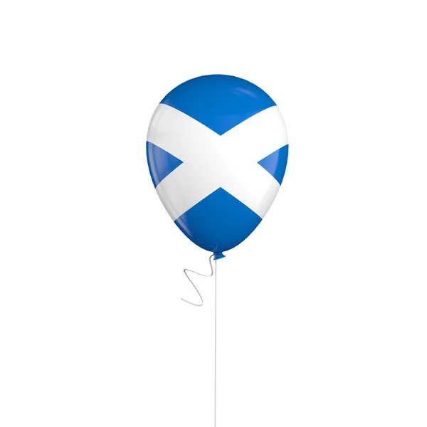 Scotland flag balloon on a string. 3D Rendering