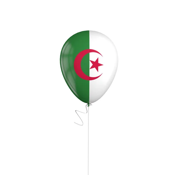 Algerien Flagge Ballon an einer Schnur. 3D-Darstellung — Stockfoto