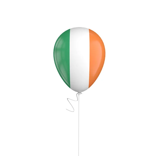 Irlanda bandiera palloncino su un filo. Rendering 3D — Foto Stock