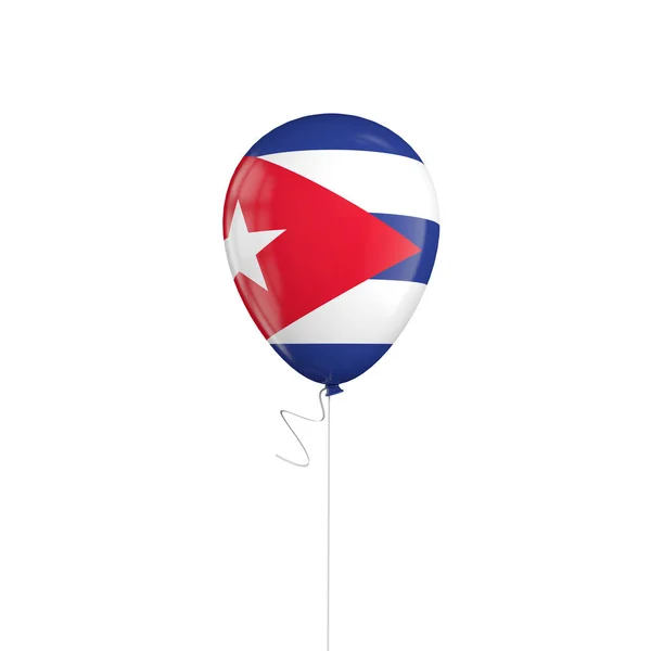 Cuba drapeau ballon sur une ficelle. Rendu 3D — Photo