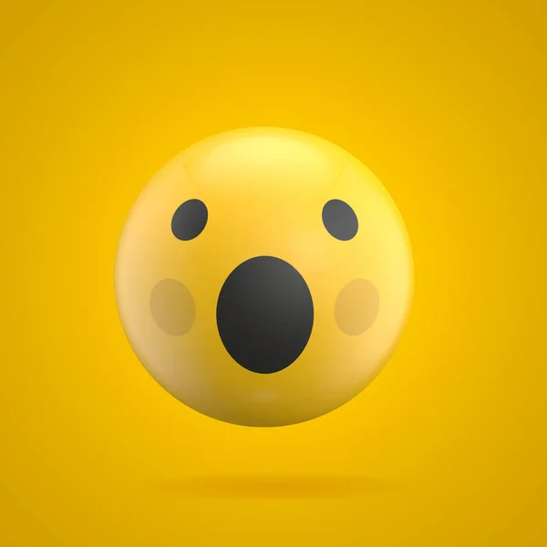 Emoji ifade karakter yüz 3D Rendering — Stok fotoğraf