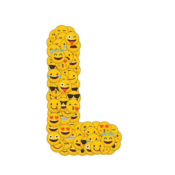 Emoji Smiley Zeichen Großbuchstaben l — Stockfoto