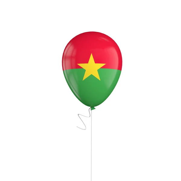 Burkina Faso flag balloon on a string. 3D Rendering — Stock Photo, Image