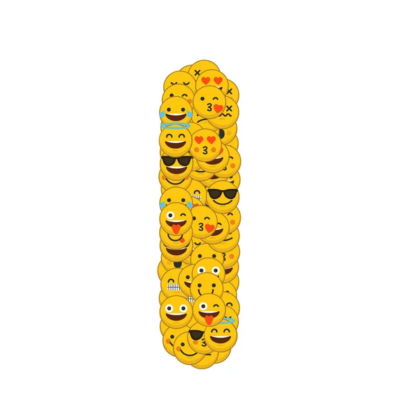 Caractères souriants Emoji lettre majuscule I — Photo
