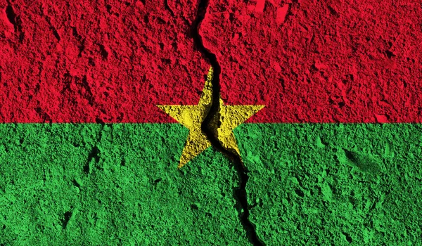 Burkina Faso zászló kiváló közepén. Országonként elosztva — Stock Fotó