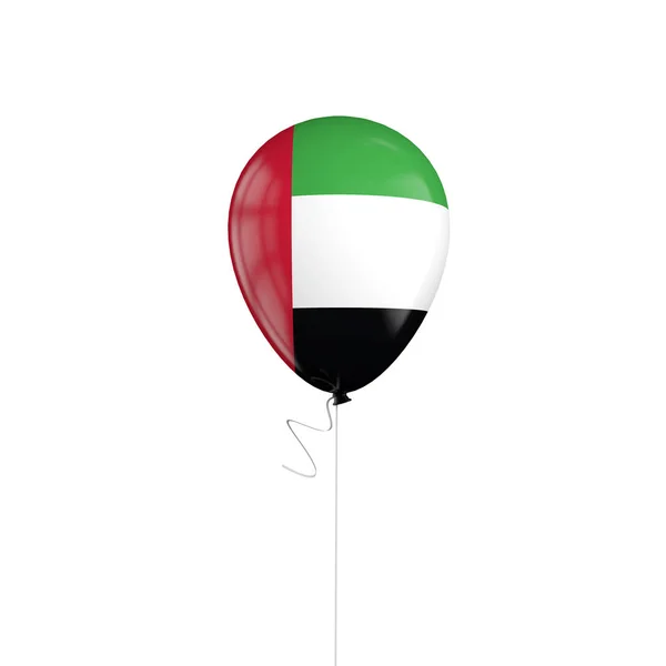 Bublina Spojených arabských emirátů je v řetězci vlajka. prostorové vykreslování — Stock fotografie