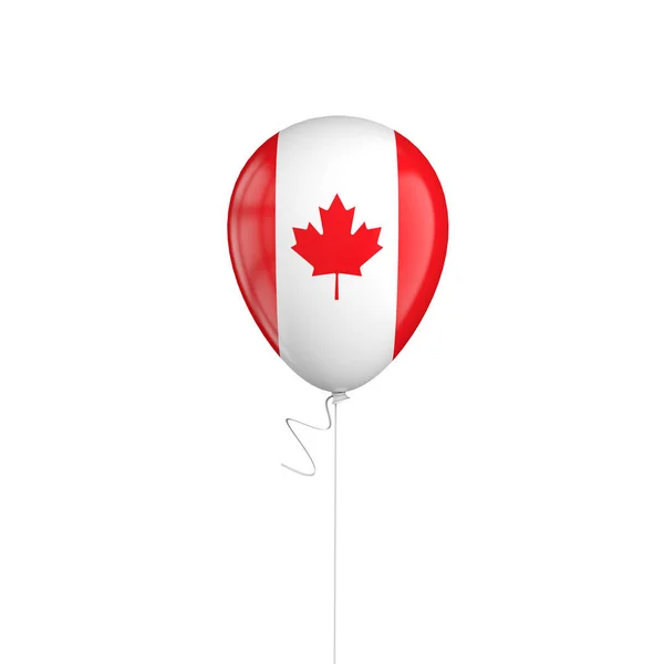 Kanada Flagge Ballon an einer Schnur. 3D-Darstellung — Stockfoto