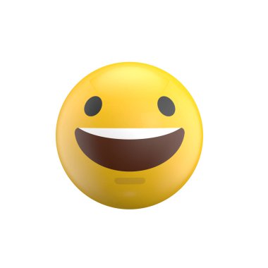 Emoji ifade karakter yüz 3D Rendering