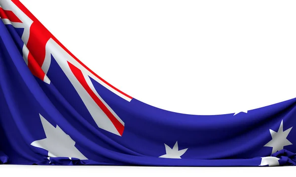 Australien medborgare sjunker hängande tyg banner. 3D-rendering — Stockfoto