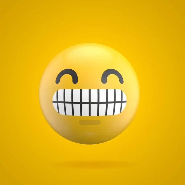 Emoji emoticon character face 3D Rendering