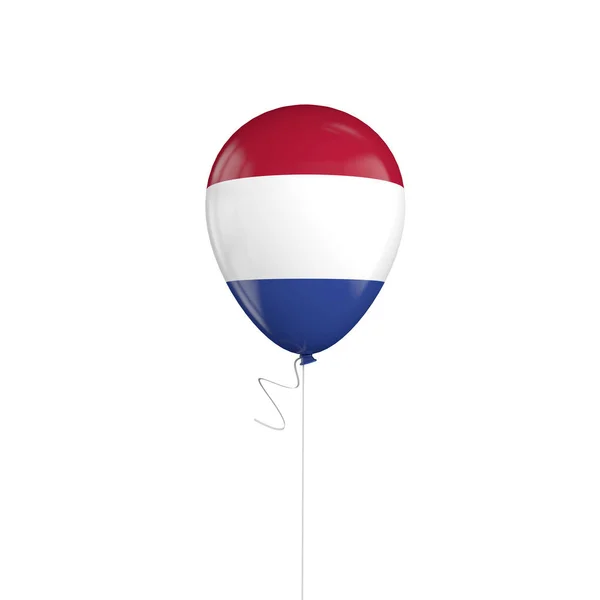 Balon bendera Belanda pada string. Perenderan 3D — Stok Foto