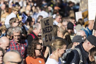 Londra, Ingiltere-20 Ekim 2018: yüz binlerce insan 