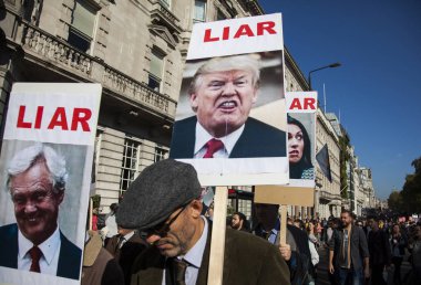 Londra, Ingiltere-20 Ekim 2018: yüz binlerce insan 
