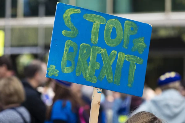 Марш сторонников Брексита в центре Лондона — стоковое фото