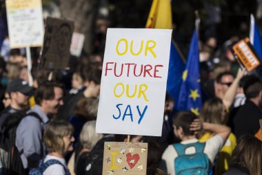 Londra, Ingiltere-20 Ekim 2018: yüz binlerce insan 